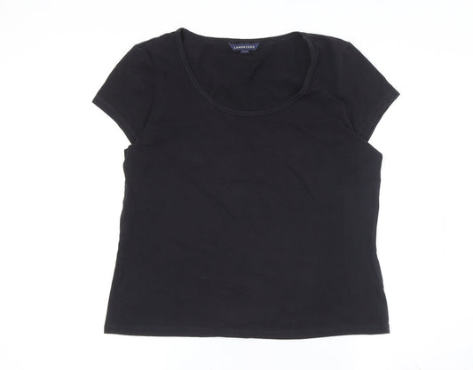 Lands' End Women's Black M Basic T-Shirt