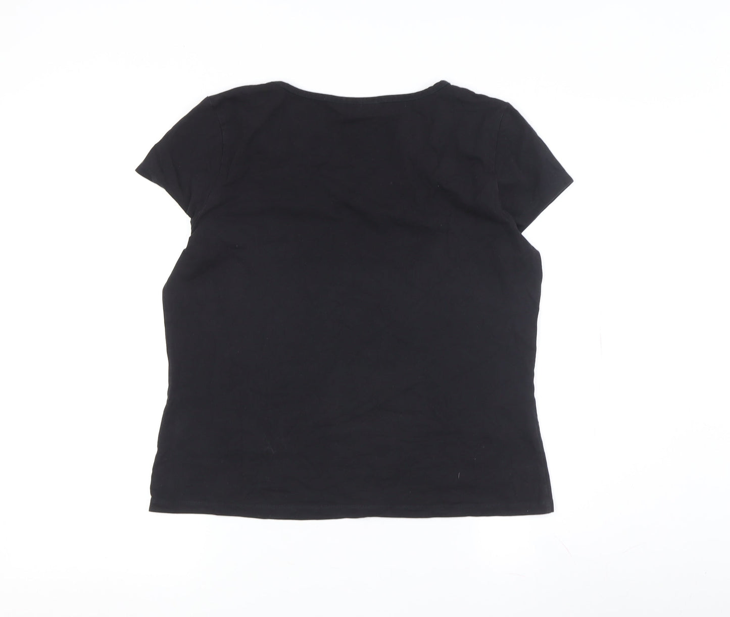 Lands' End Women's Black M Basic T-Shirt