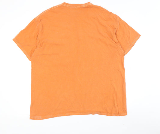 iets frans... Men's Orange L Crew Neck T-Shirt