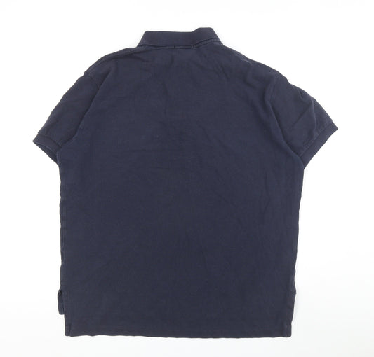 Ralph Lauren Men's Blue Polo Shirt - Size L, Classic Style