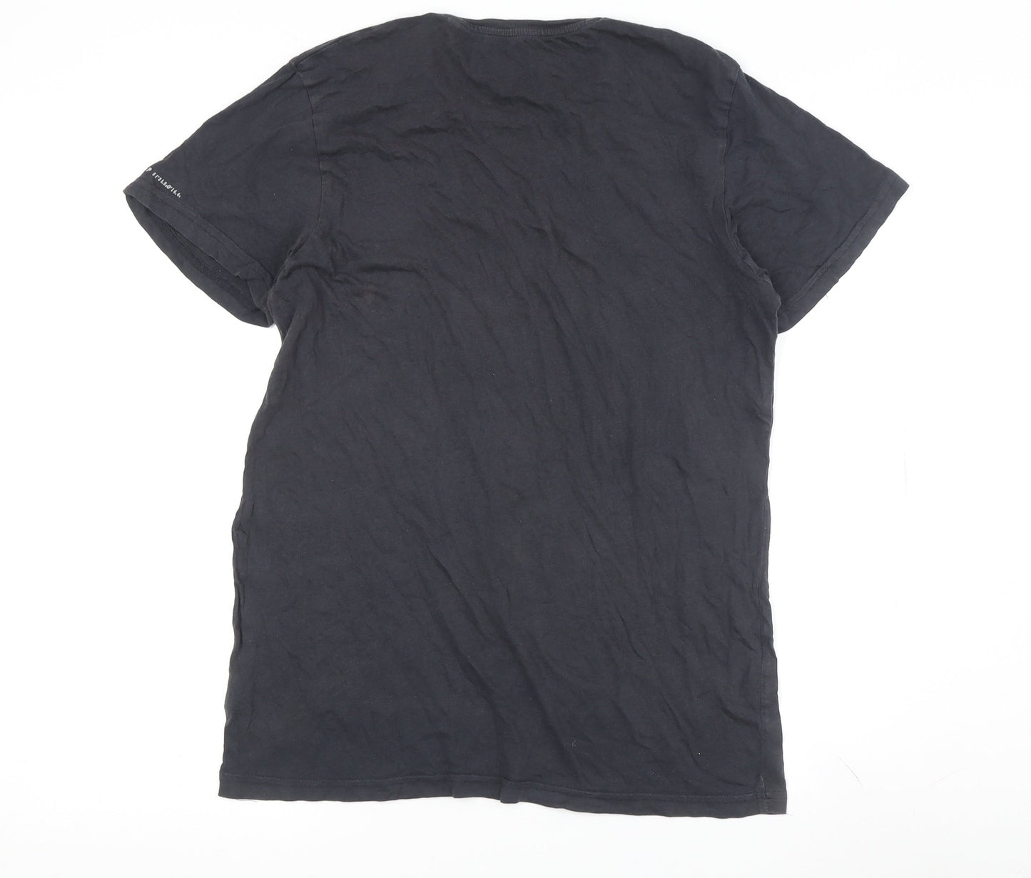 Firetrap Men's Black Graphic Print Regular Fit T-Shirt