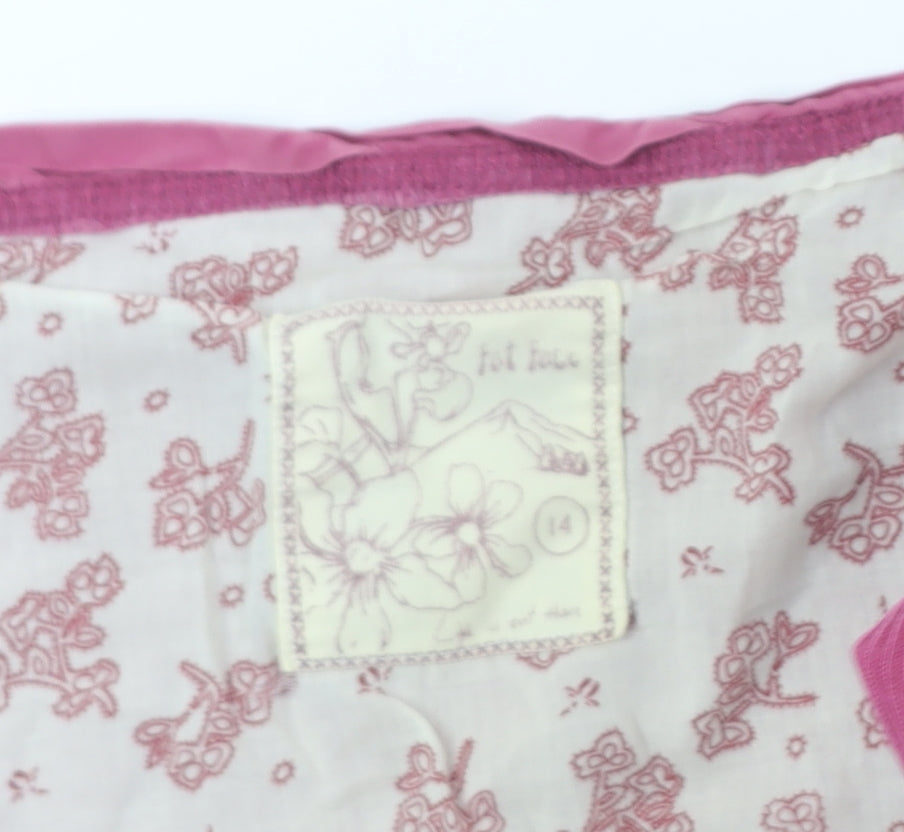 Fat Face Women's Pink Scoop Neck Jersey T-Shirt Size 14
