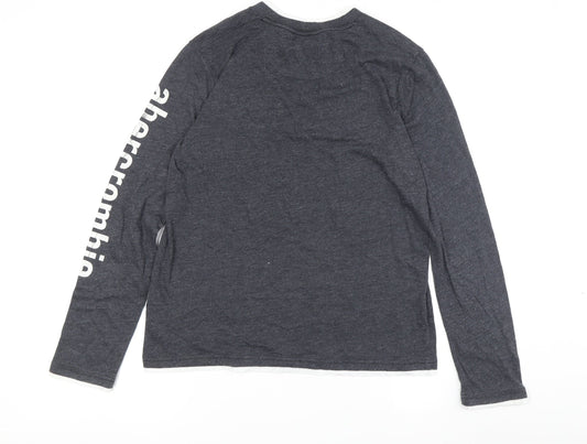 Abercrombie Kids Grey Long Sleeve T-Shirt, Size 16