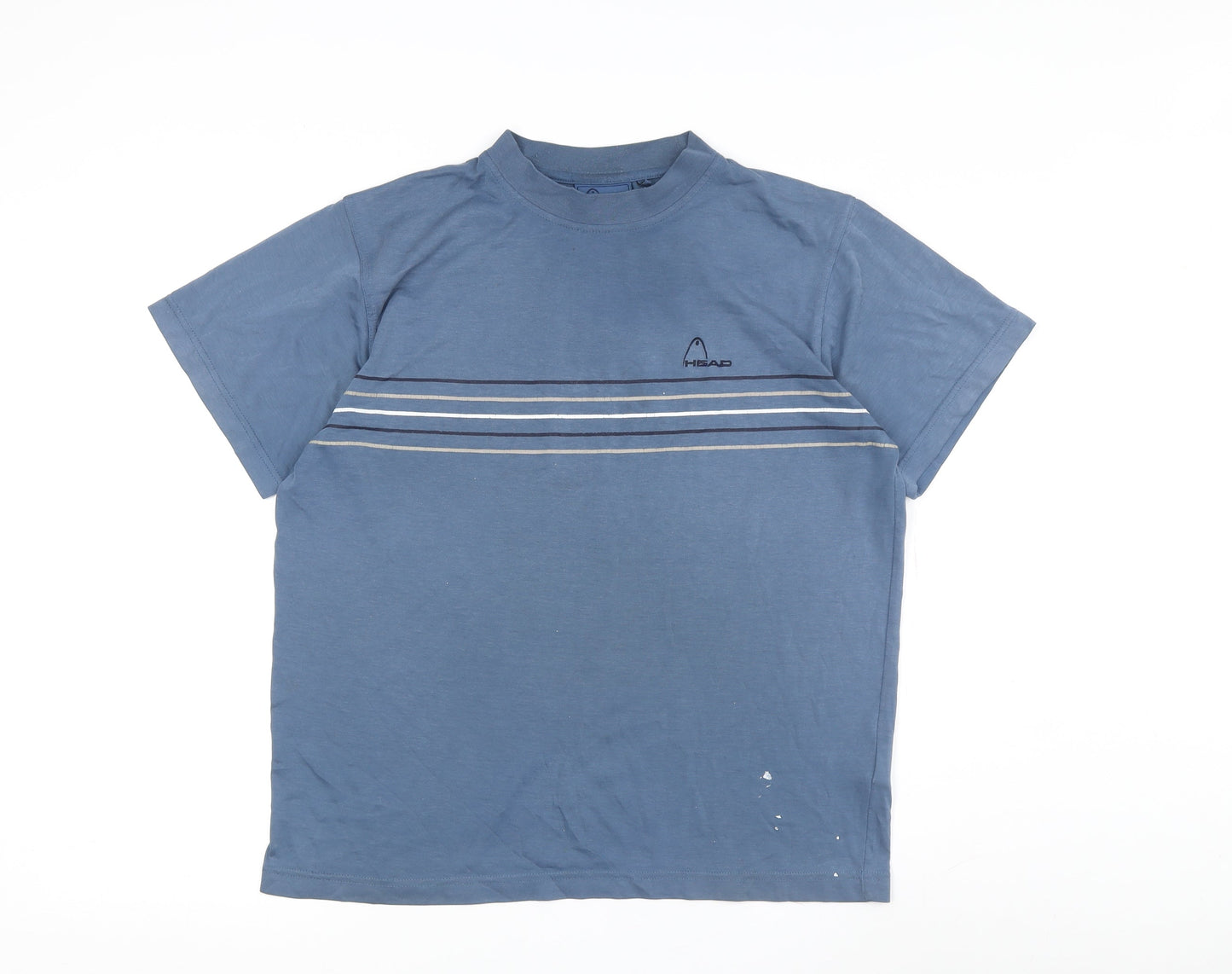 Head Men's Blue Striped T-Shirt Size S Crew Neck