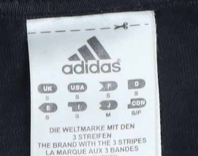 Adidas Unisex Black Quote T-Shirt, Size S, 100% Cotton