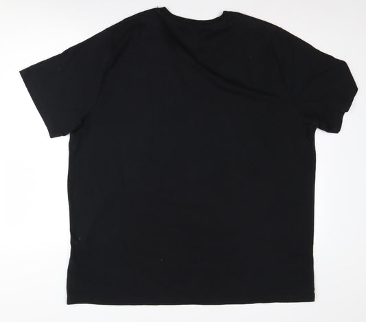 Elf Men's Black XXL Christmas Graphic T-Shirt