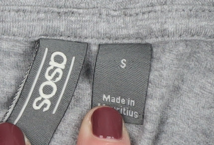 ASOS Men's Grey Crew Neck T-Shirt - Size S