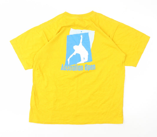 Nike Yellow Graphic Sports T-Shirt XS Unisex Adults