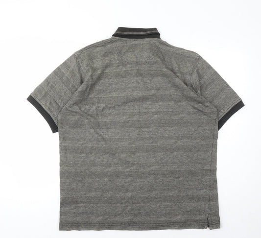 Stylo Men's Grey Short Sleeve Polo - Size L