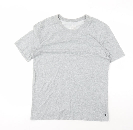 Mens UK Size S Nike Grey Cotton Blend T-Shirt