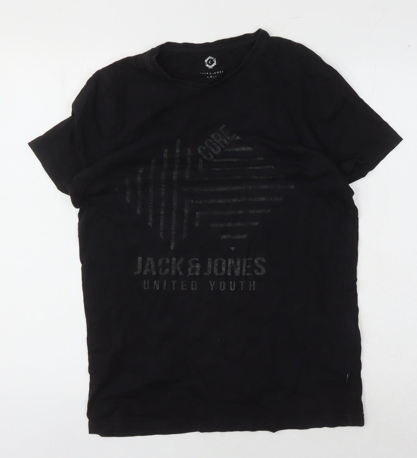Jack & Jones Men's Black M Logo T-Shirt