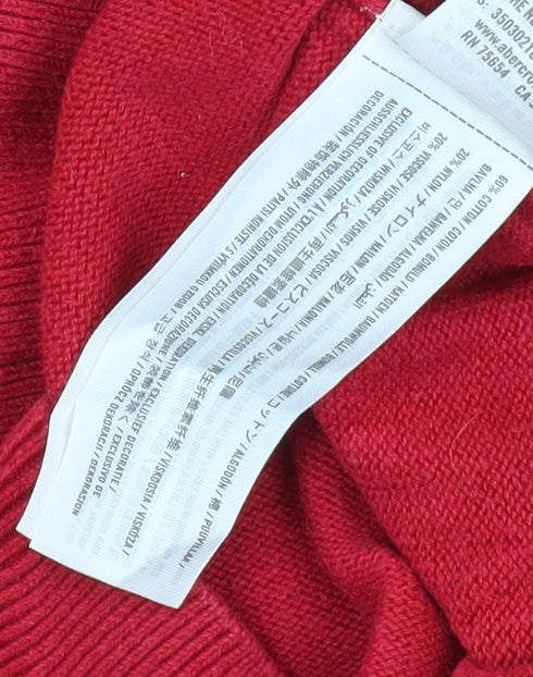 Hollister Women's Red Pullover Jumper, Crew Neck, Size S