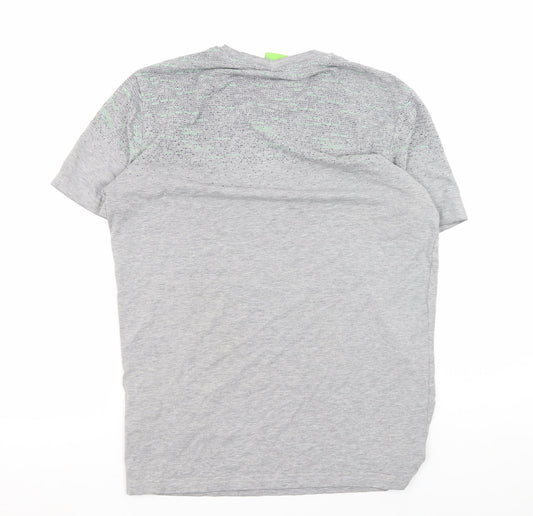 Hugo Boss Men's Grey Cotton T-Shirt, Size S, Casual Wear