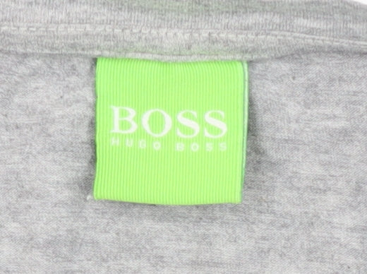 Hugo Boss Men's Grey Cotton T-Shirt, Size S, Casual Wear