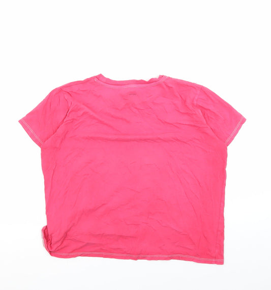 French Connection Pink Women's T-Shirt L