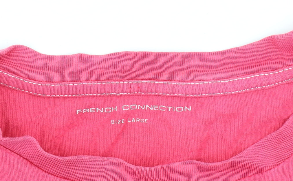 French Connection Pink Women's T-Shirt L