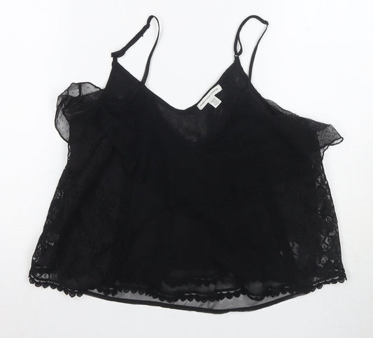 Womens UK Size XS American Eagle Outfitters Black Nylon Blend Tank