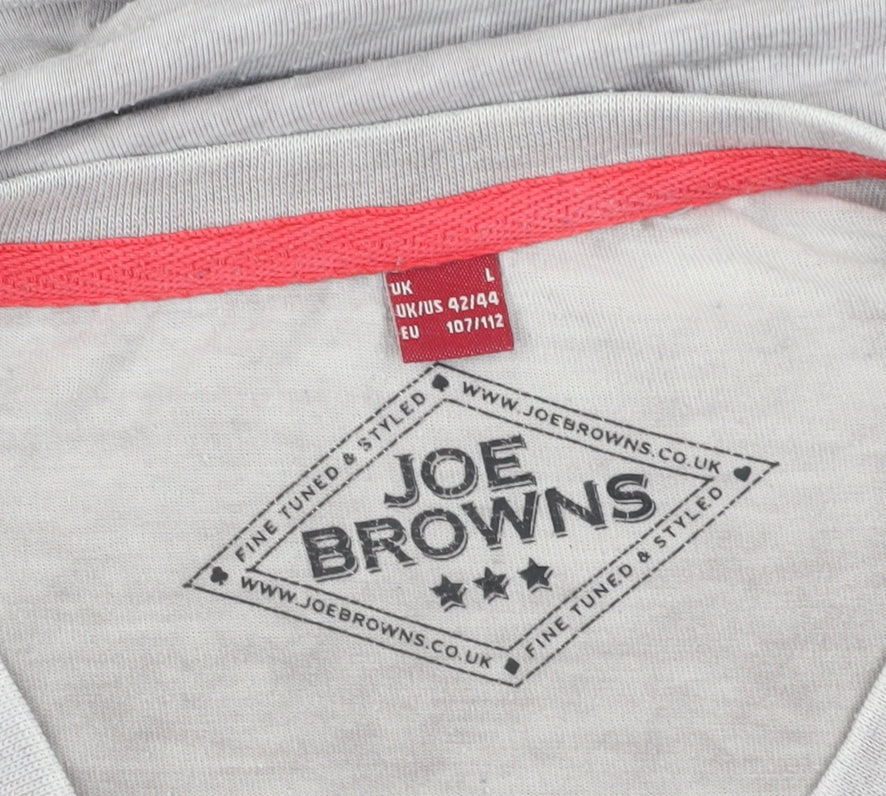Joe Browns Grey Motorcycle T-Shirt Unisex L