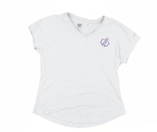 Dare2b Women's White V-Neck T-Shirt Size 12