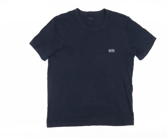 Hugo Boss Men's Blue M Cotton Crew Neck T-Shirt