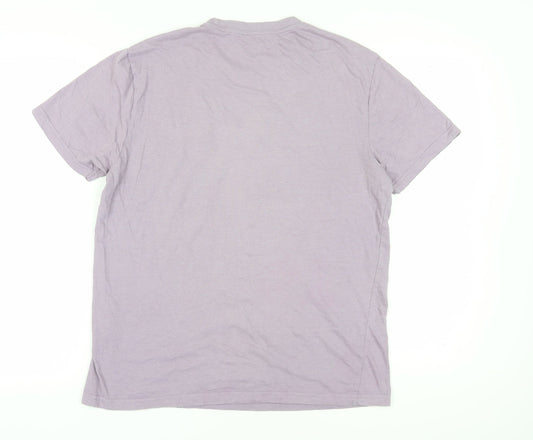 Aeropostale Men's Purple Large Crew Neck Logo T-Shirt