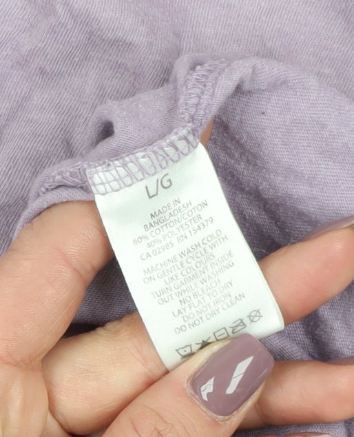 Aeropostale Men's Purple Large Crew Neck Logo T-Shirt