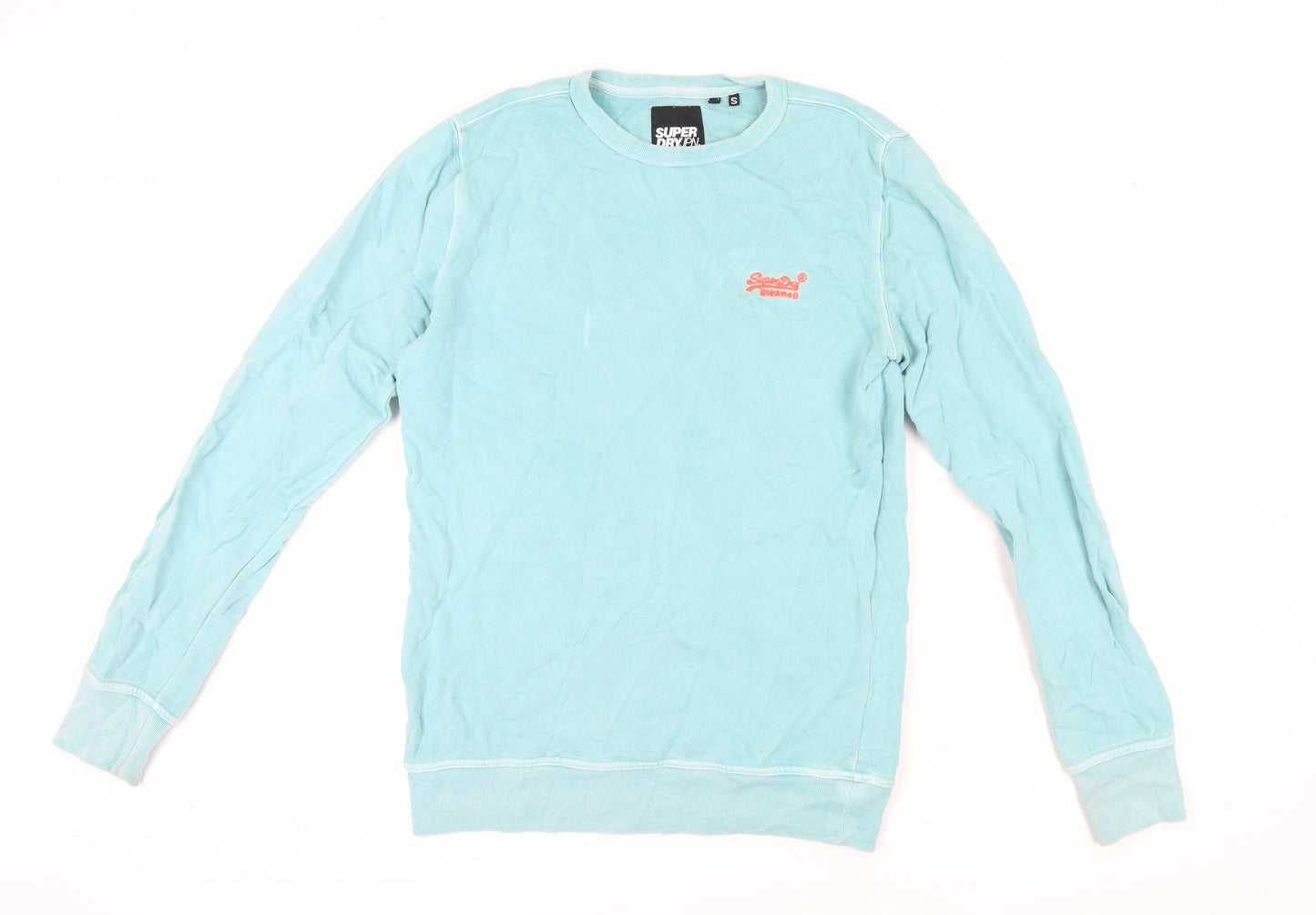 SuperDry Men's Blue Pullover Sweatshirt - Small