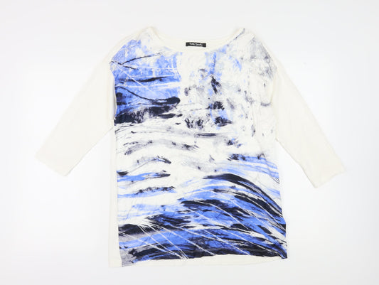 Womens UK Size 14 Betty Barclay Multicoloured Cotton Blend T-Shirt