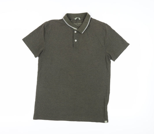 Racing Green Men's Polo Shirt in Green - Small