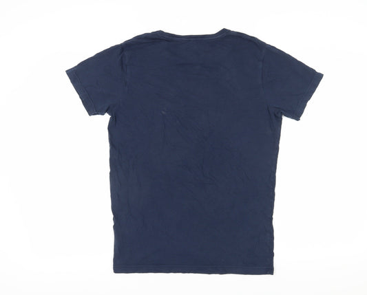 Jack & Jones Men's Blue Graphic T-Shirt Size S
