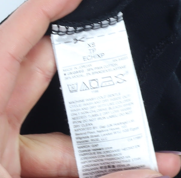 GAP Women's Black XS Basic Long Sleeve T-Shirt