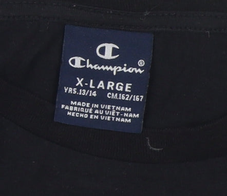Champion Men's Black XL Crew Neck T-Shirt