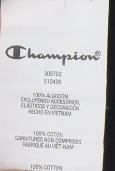 Champion Men's Black XL Crew Neck T-Shirt