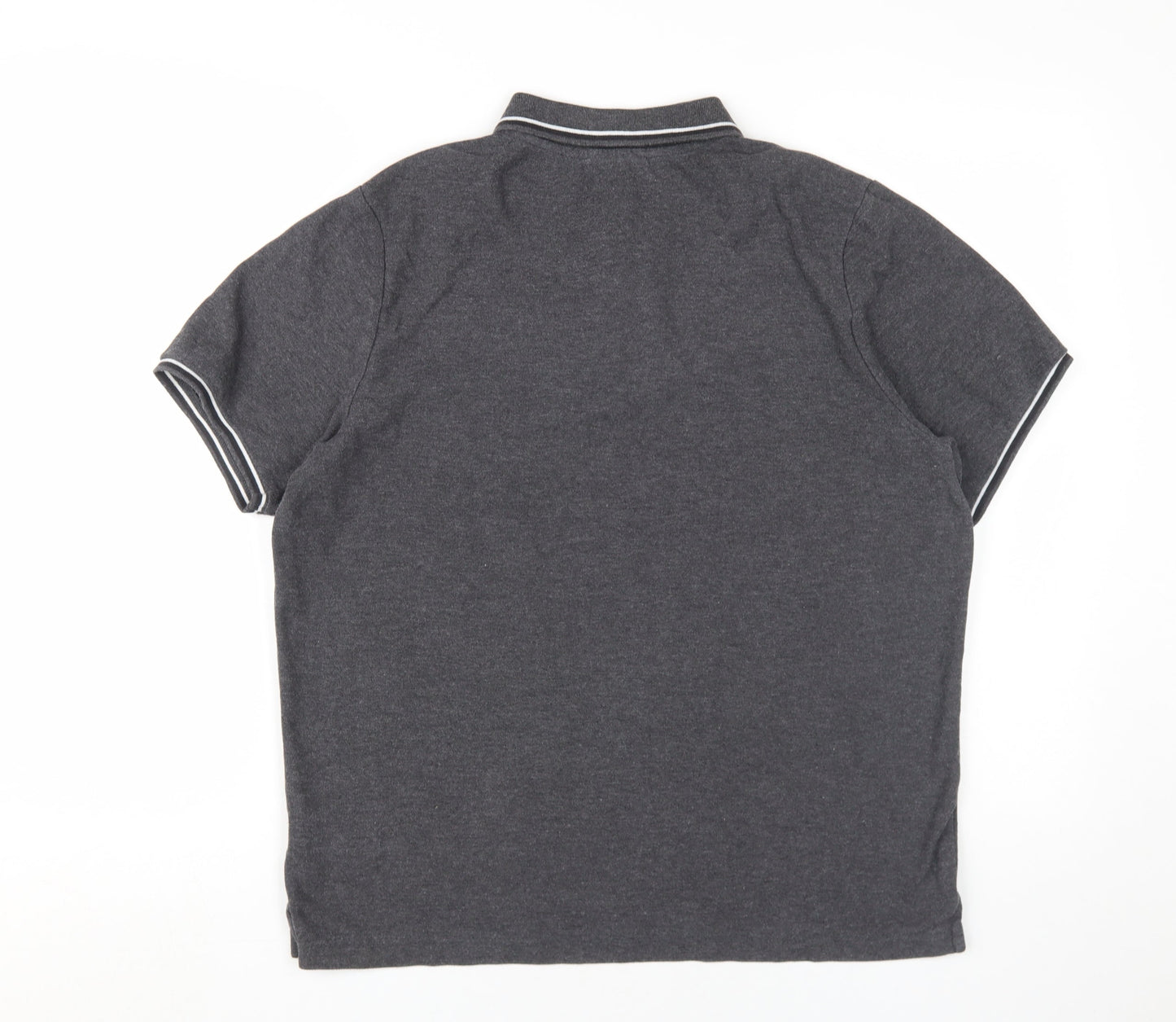 Slazenger Men's Grey Polo, L, Short Sleeve, Casual Wear