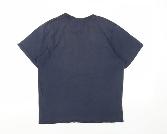 Nicce Men's Blue XS Cotton Crew Neck T-Shirt