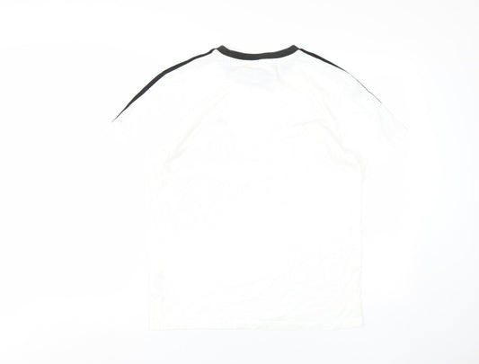 Adidas Men’s White Crew Neck Logo T-Shirt Size S
