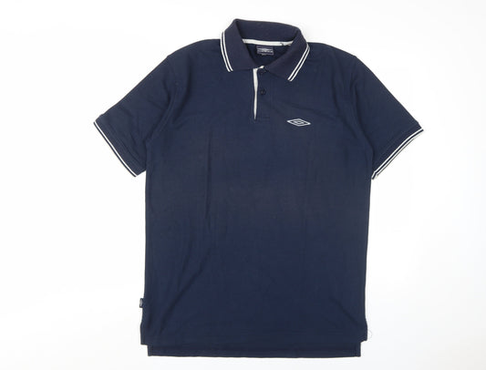 Umbro Men's Blue XL Collared Performance Polo