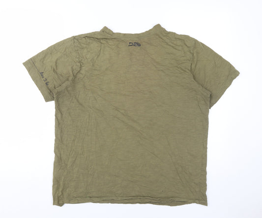 Dare2b Men's Green Graphic Print Cotton T-Shirt XL