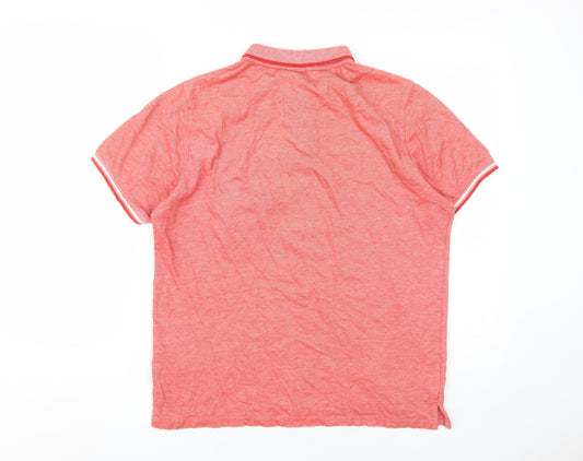 L.F.C Men's Red Medium Polo Shirt, Short Sleeve, Logo Accent