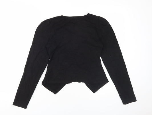 AY Studio Women's Black Cropped Blouse S