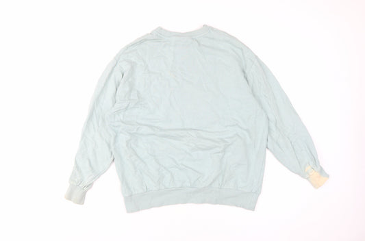 Reclaimed Vintage Blue Graphic Pullover Sweatshirt S