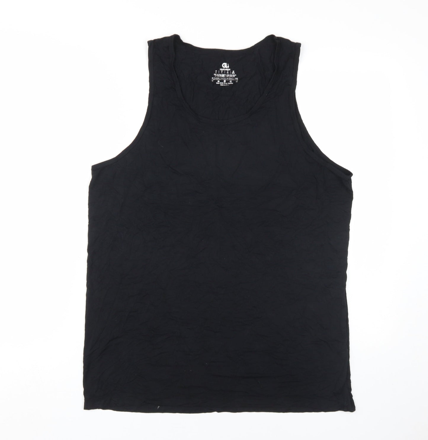 David Archy Black Tank Top L Unisex Adults Activewear