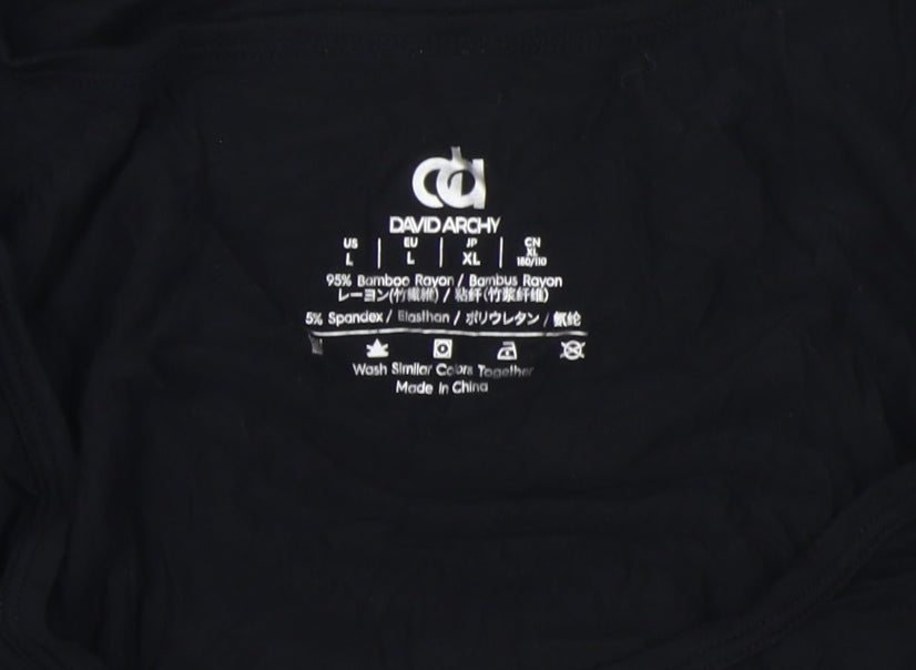 David Archy Black Tank Top L Unisex Adults Activewear