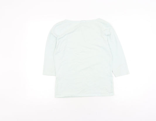 GAP Women's White T-Shirt Size S 3/4 Sleeve Classic