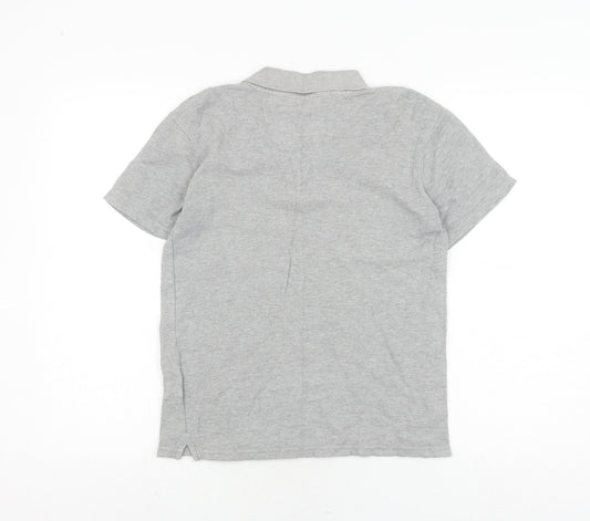 Fila Boys Grey Polo Shirt, Medium Regular Fit Casual