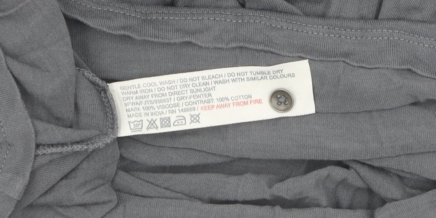 Fat Face Women's Grey Tunic Blouse, Size 10