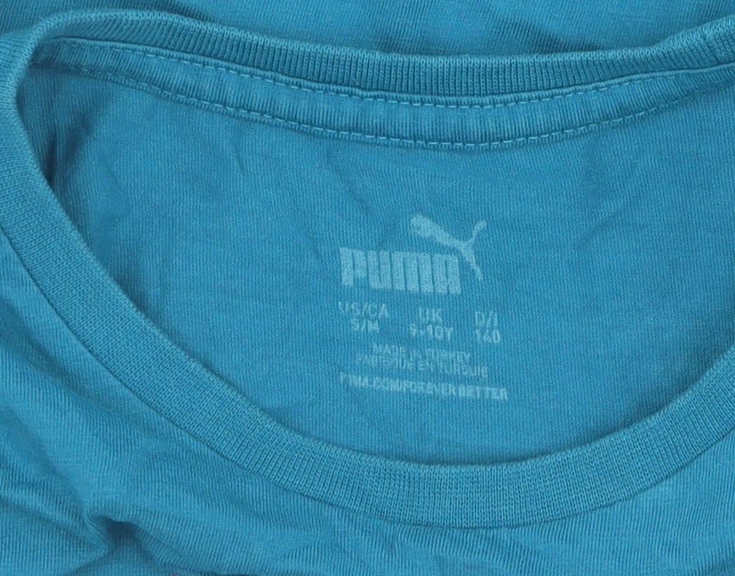 Additional view of Puma boys’ blue graphic t-shirt, size 10y, sports style