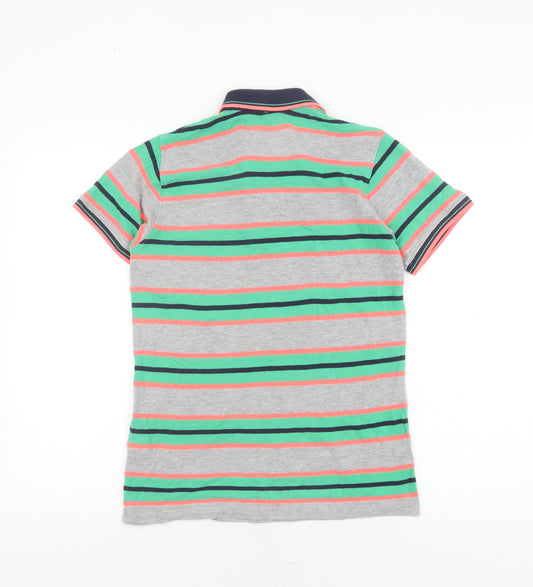 Bluezoo Boys Multicoloured Striped Polo, Age 11-12 Years