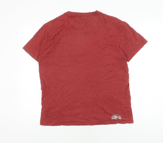 FatFace Men's Red Short Sleeve T-Shirt - M