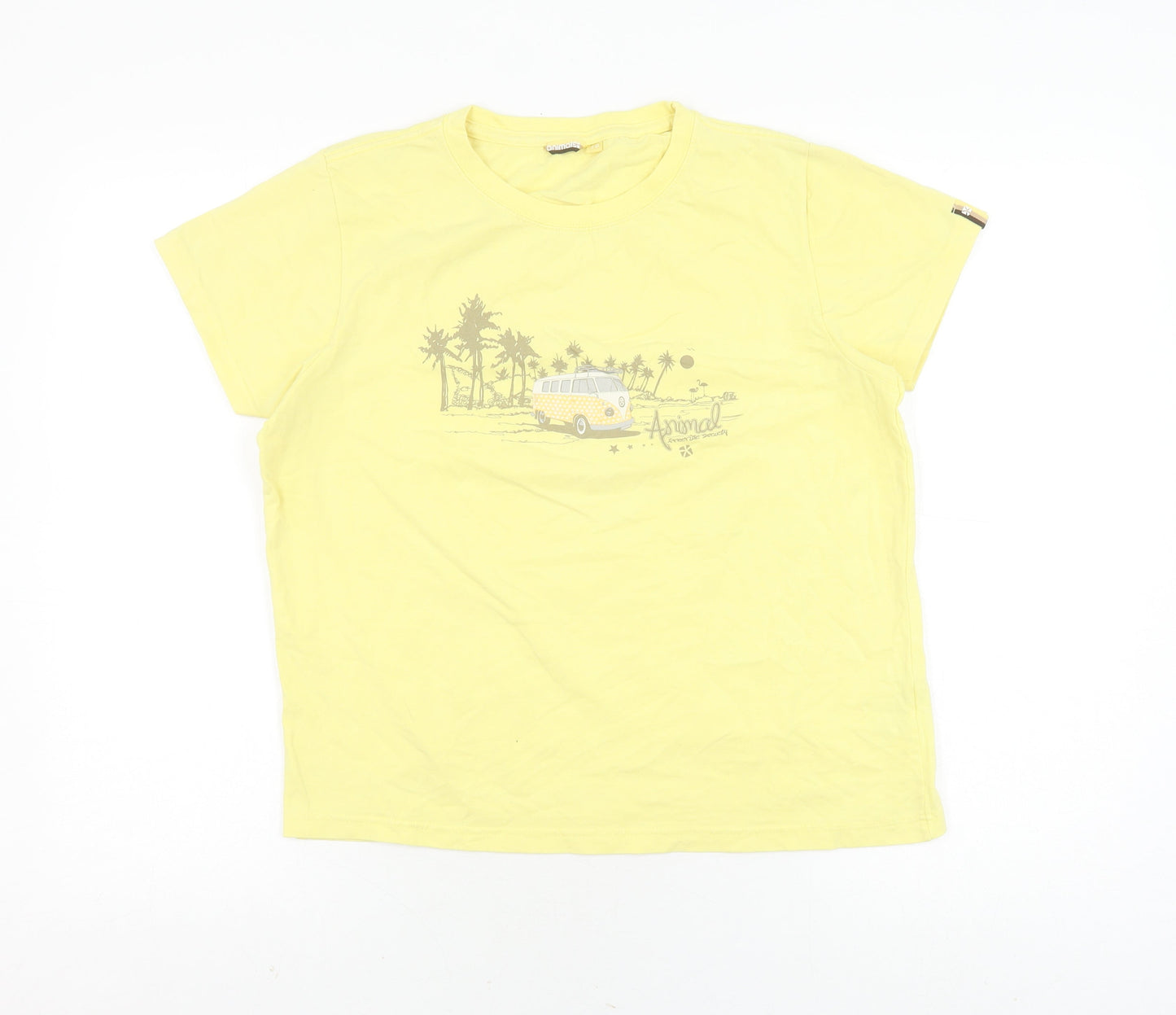 Animal Women's Yellow Short Sleeve Beach T-Shirt
